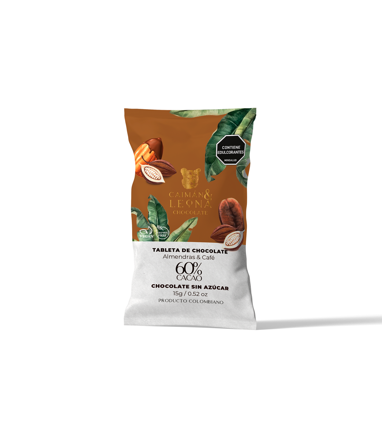 Tableta chocolate con almendras y café