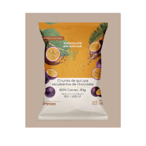 Chunks de Gulupa recubiertos de Chocolate Oscuro