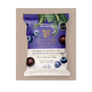 Grageas de arándanos recubiertas con chocolate